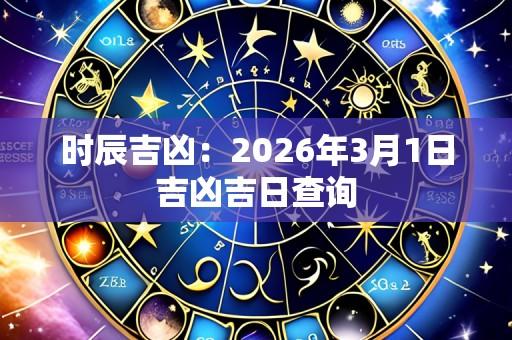 时辰吉凶:2026年3月1日吉凶吉日查询