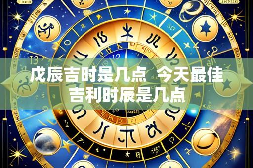 戊辰吉时是几点 今天最佳吉利时辰是几点