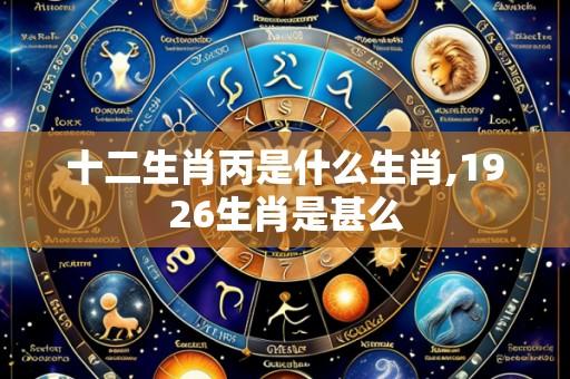 十二生肖丙是什么生肖,1926生肖是甚么