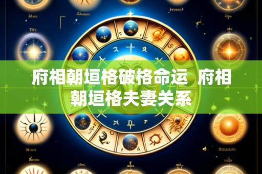 府相朝垣格破格命运 府相朝垣格夫妻关系