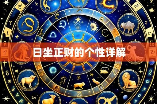 日坐正财的个性详解