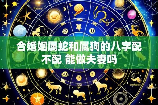 合婚姻属蛇和属狗的八字配不配 能做夫妻吗