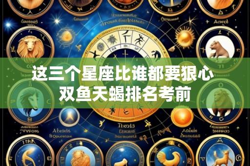 这三个星座比谁都要狠心 双鱼天蝎排名考前