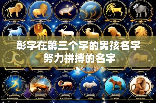 彰字在第三个字的男孩名字 努力拼搏的名字