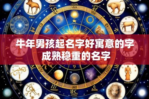 牛年男孩起名字好寓意的字 成熟稳重的名字