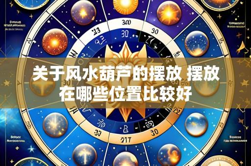 关于风水葫芦的摆放 摆放在哪些位置比较好