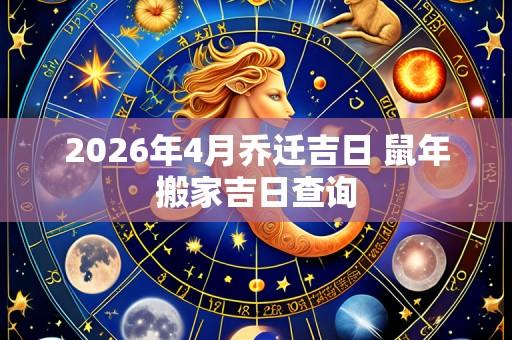 2026年4月乔迁吉日 鼠年搬家吉日查询