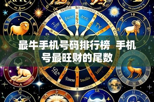 最牛手机号码排行榜  手机号最旺财的尾数