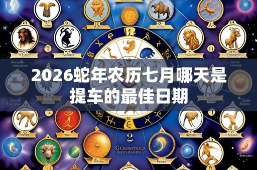 2026蛇年农历七月哪天是提车的最佳日期