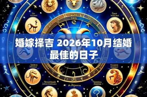 婚嫁择吉 2026年10月结婚最佳的日子