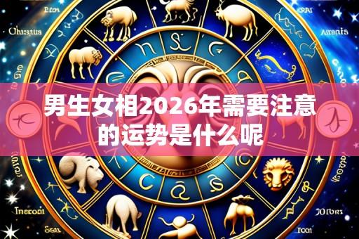 男生女相2026年需要注意的运势是什么呢