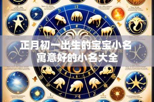 正月初一出生的宝宝小名 寓意好的小名大全