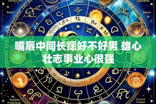 嘴唇中间长痣好不好男 雄心壮志事业心很强