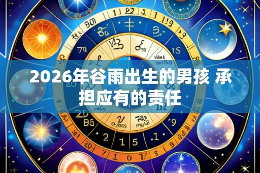 2026年谷雨出生的男孩 承担应有的责任