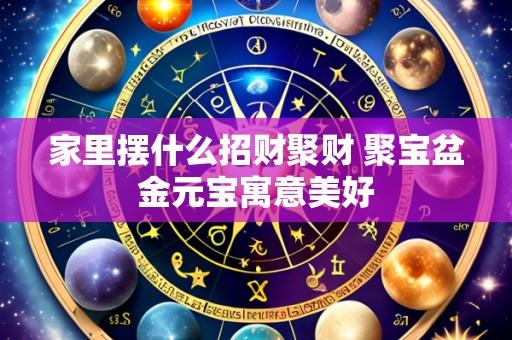 家里摆什么招财聚财 聚宝盆金元宝寓意美好