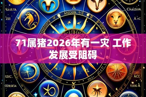 71属猪2026年有一灾 工作发展受阻碍