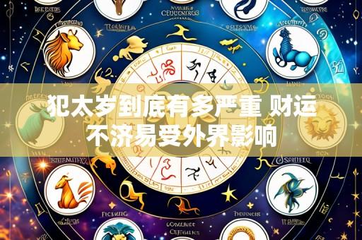 犯太岁到底有多严重 财运不济易受外界影响