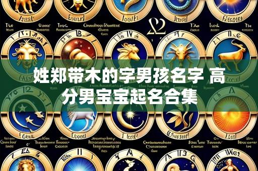 姓郑带木的字男孩名字 高分男宝宝起名合集