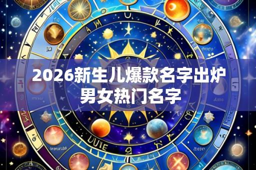 2026新生儿爆款名字出炉 男女热门名字