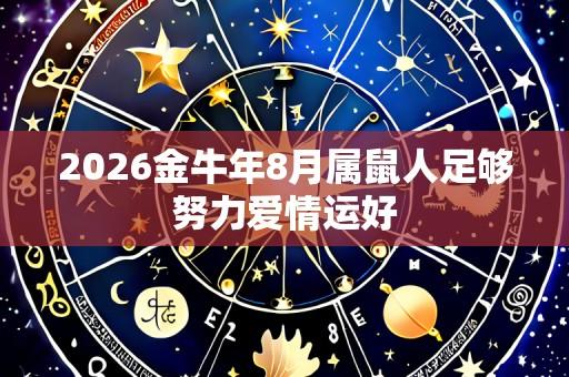 2026金牛年8月属鼠人足够努力爱情运好