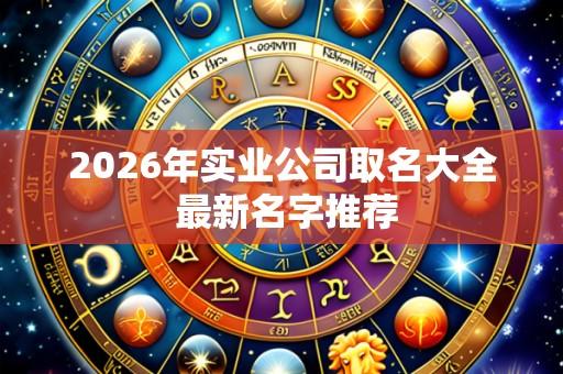 2026年实业公司取名大全 最新名字推荐