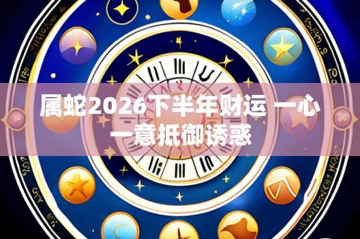 属蛇2026下半年财运 一心一意抵御诱惑