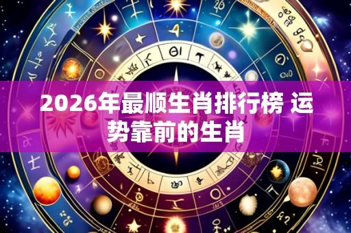 2026年最顺生肖排行榜 运势靠前的生肖
