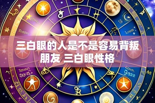 三白眼的人是不是容易背叛朋友 三白眼性格