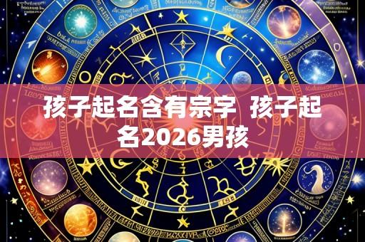 孩子起名含有宗字 孩子起名2026男孩