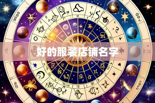 好的服装店铺名字
