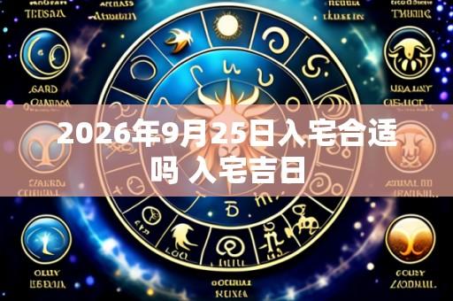 2026年9月25日入宅合适吗 入宅吉日