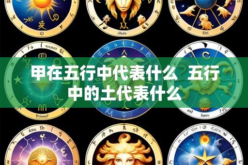 甲在五行中代表什么  五行中的土代表什么