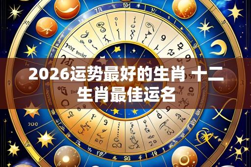 2026运势最好的生肖 十二生肖最佳运名