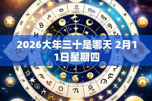 2026大年三十是哪天 2月11日星期四