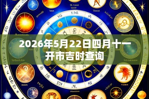 2026年5月22日四月十一开市吉时查询