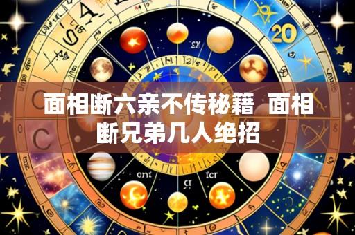面相断六亲不传秘籍  面相断兄弟几人绝招