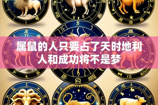 属鼠的人只要占了天时地利人和成功将不是梦