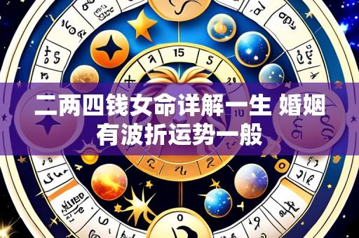 二两四钱女命详解一生 婚姻有波折运势一般