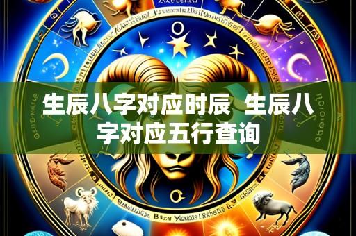 生辰八字对应时辰  生辰八字对应五行查询