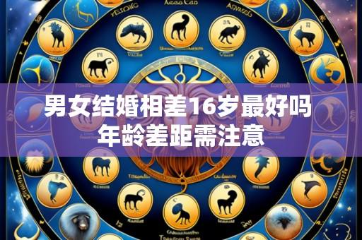 男女结婚相差16岁最好吗 年龄差距需注意