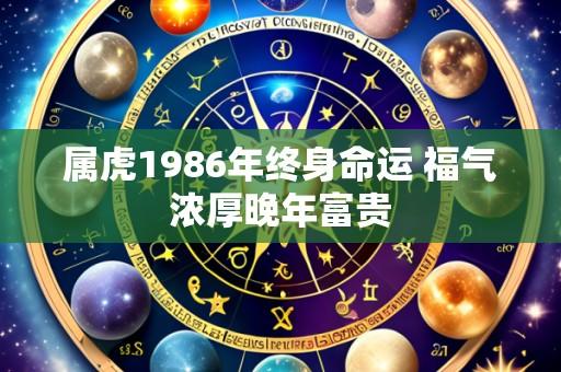 属虎1986年终身命运 福气浓厚晚年富贵