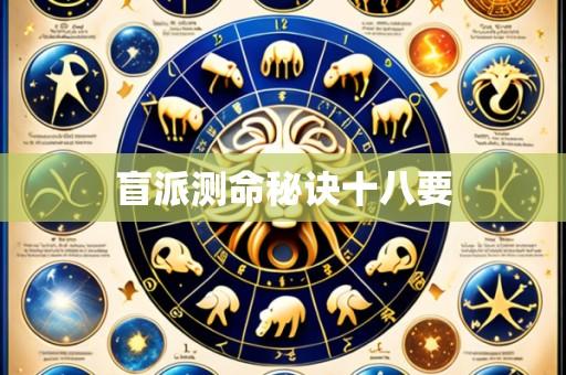 盲派测命秘诀十八要