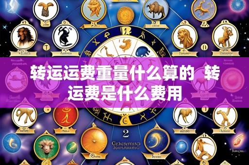 转运运费重量什么算的  转运费是什么费用