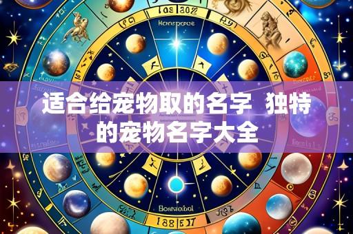 适合给宠物取的名字 独特的宠物名字大全