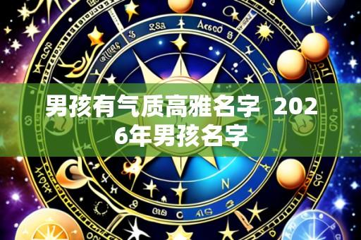 男孩有气质高雅名字 2026年男孩名字