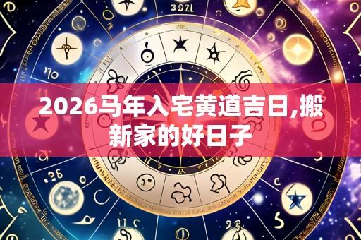 2026马年入宅黄道吉日,搬新家的好日子
