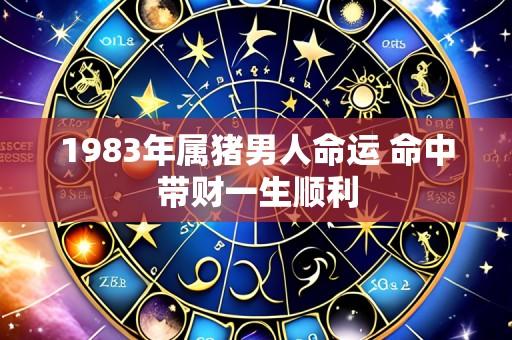 1983年属猪男人命运 命中带财一生顺利