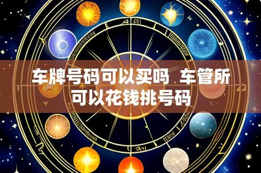 车牌号码可以买吗  车管所可以花钱挑号码