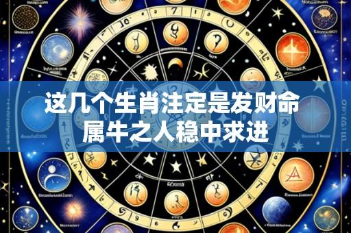 这几个生肖注定是发财命 属牛之人稳中求进