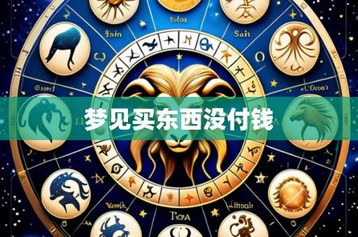 梦见买东西没付钱